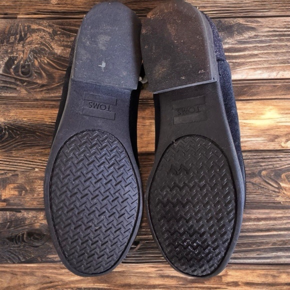 Tom’s US Womens Size 9 Black Suede & Textile Ankle Boots Low Heels Zippered - Picture 6 of 6